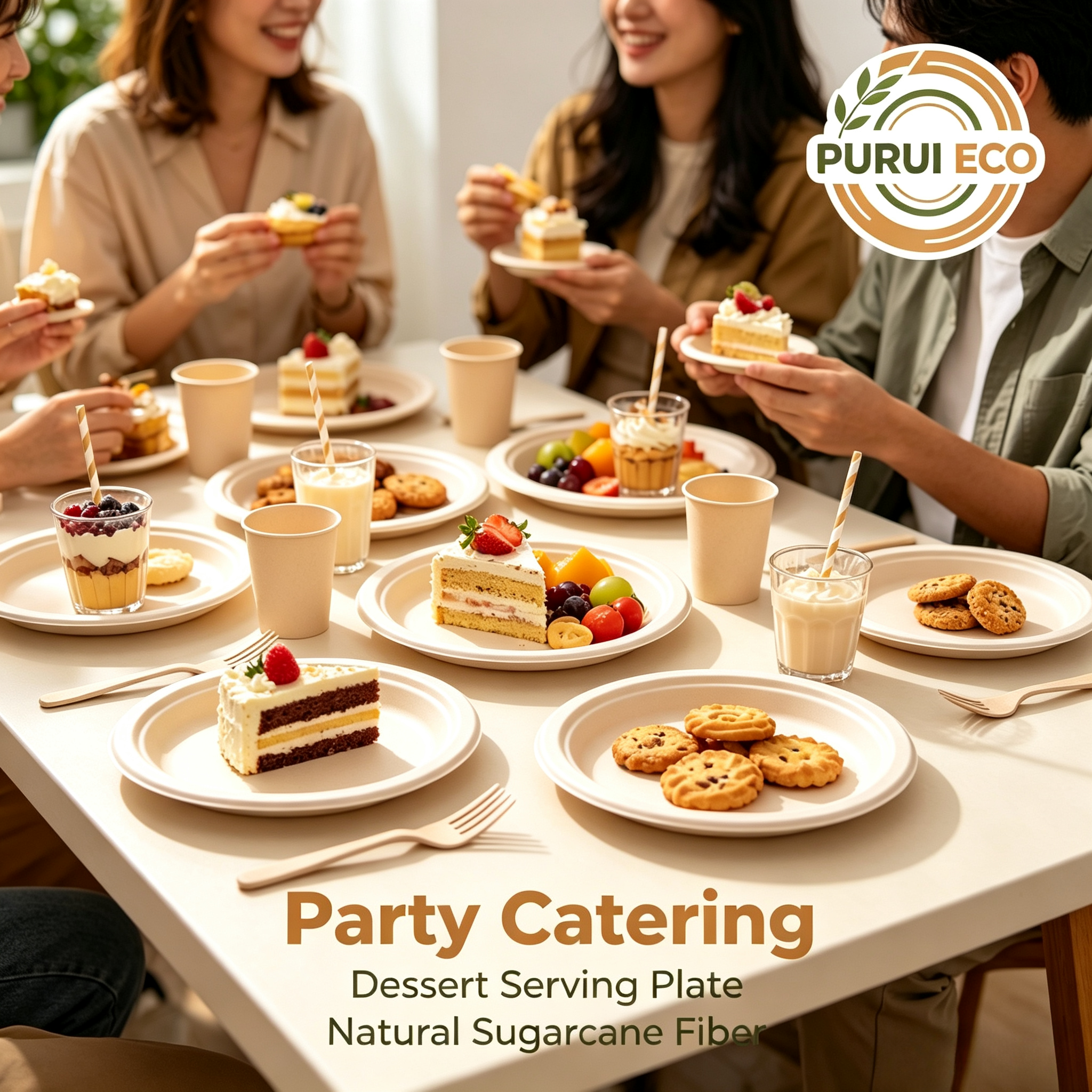 Eco Compostable Tableware For Family Gathering