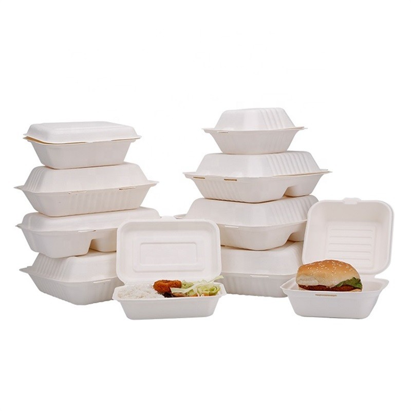 9 Inch Biodegradable Bagasse Take Away Containers