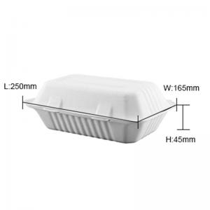 Compostable 2 Compartment Eco Sugarcane Bagasse Clamshell 