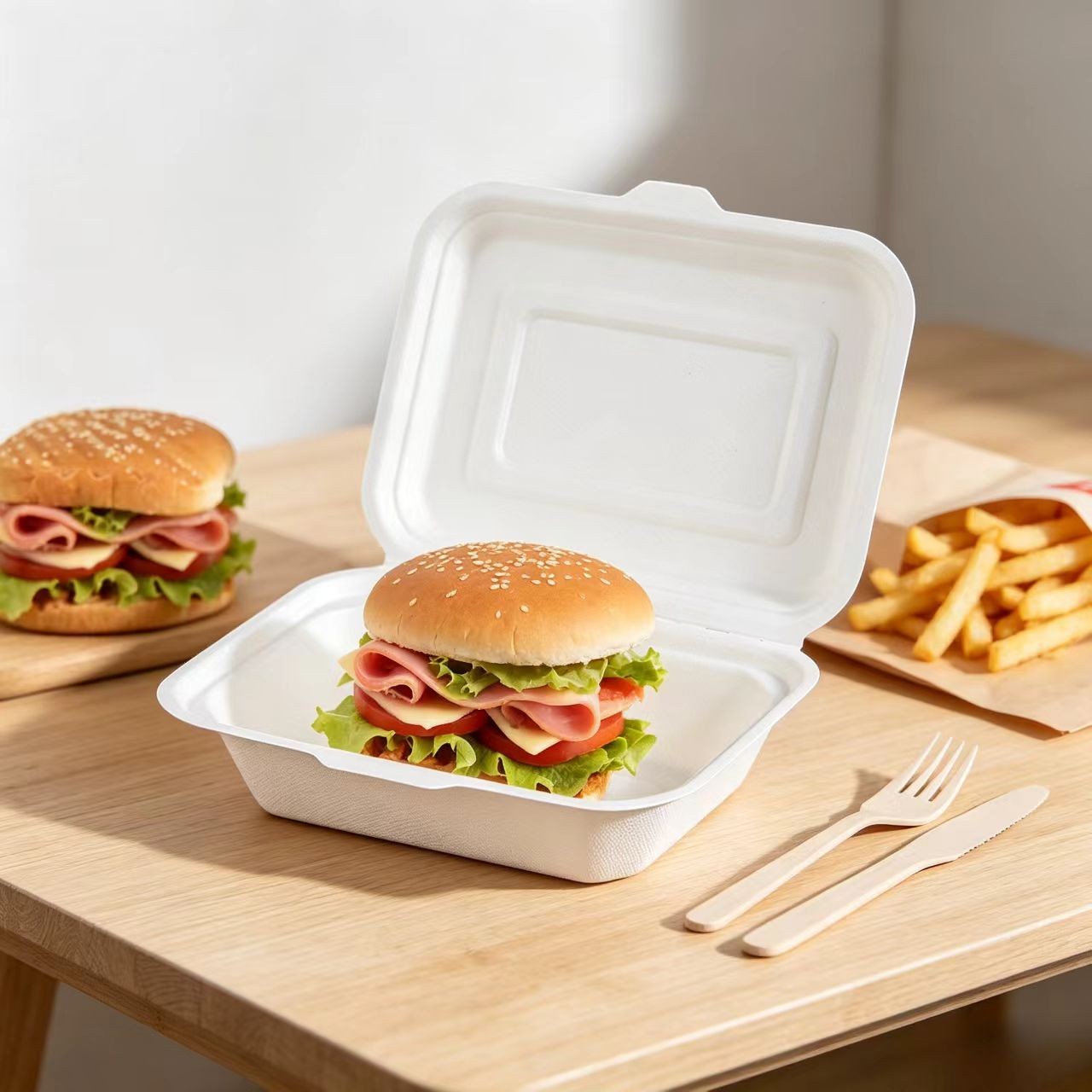 Compostable Oven Safe Sugarcane Bagasse Food Container